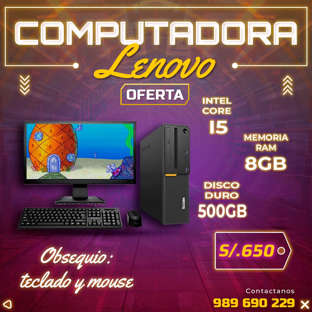 Computadora Core I5 LENOVO en descuento